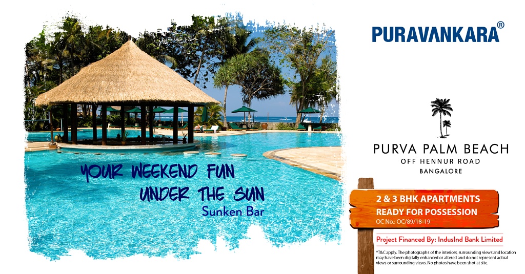 Get ready to chill your weekends at sunken bar in Purva Palm Beach Bangalore